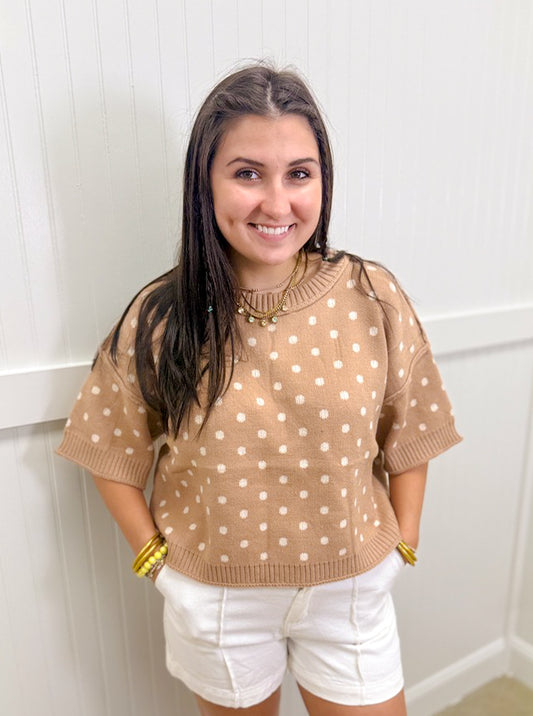 Camel Dot Sweater