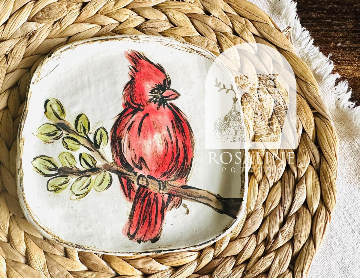 Square Cardinal Plate
