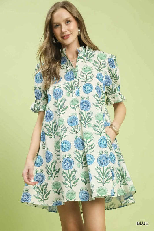 Blue Floral Dreams Dress