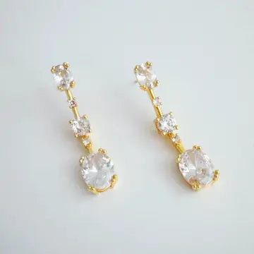 Brilliant CZ Drop Earrings