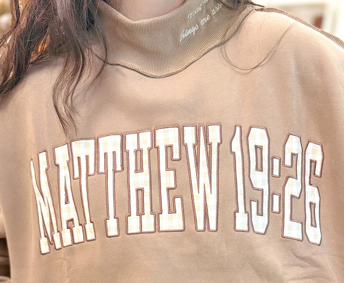 Matthew 19:26 Sweatshirt