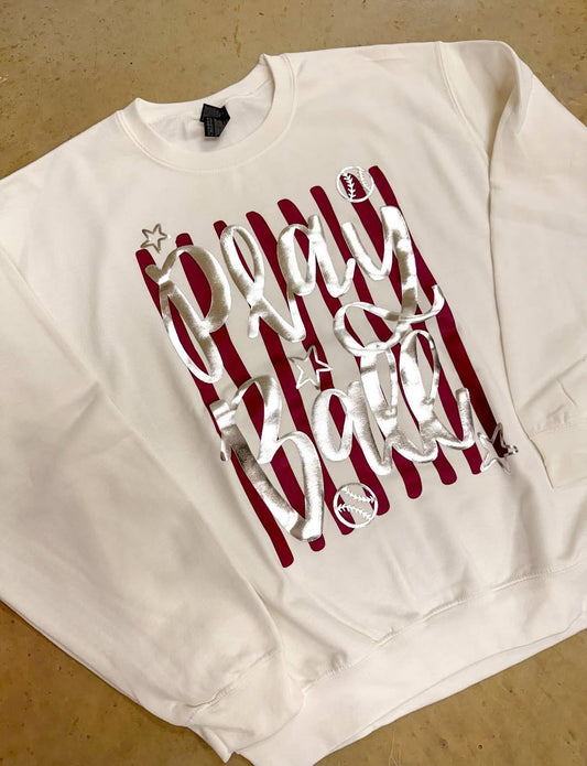 Maroon/Silver Playball Sweatshirt