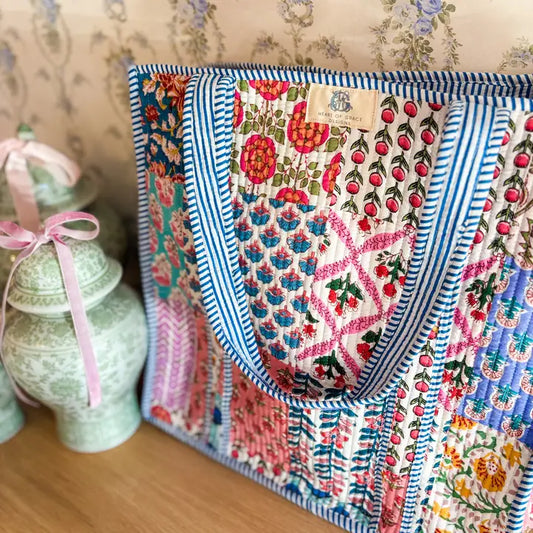 Wildflower Patch Quilted Tote