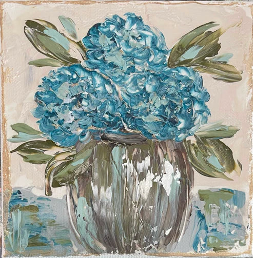 Dark Blue Hydrangea Art
