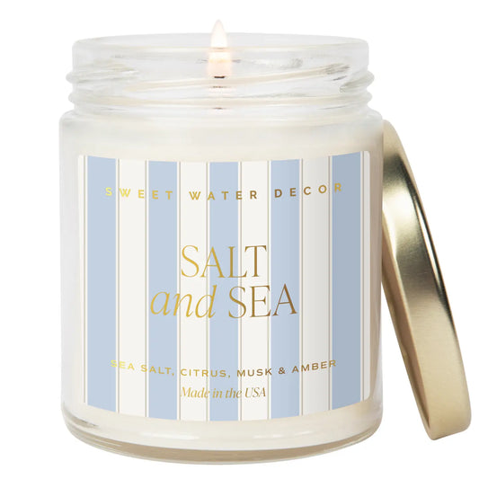 Salt & Sea Stripe Candle