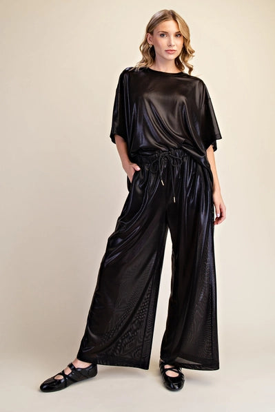 Black Lurex Knit Set