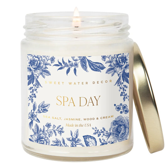Spa Day Floral Candle