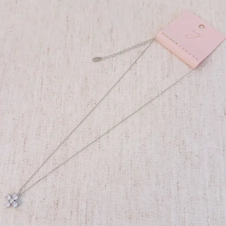 Radiant Mini Cross Pendant Necklace
