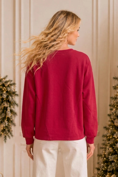 Holly Jolly Patchwork Sweatshirt
