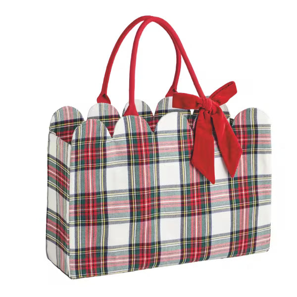 Tartan Scallop Tote