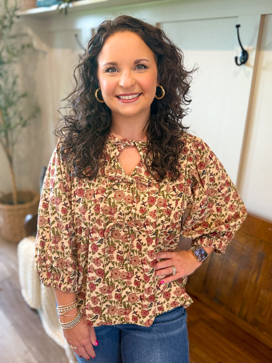 Vintage Floral Top
