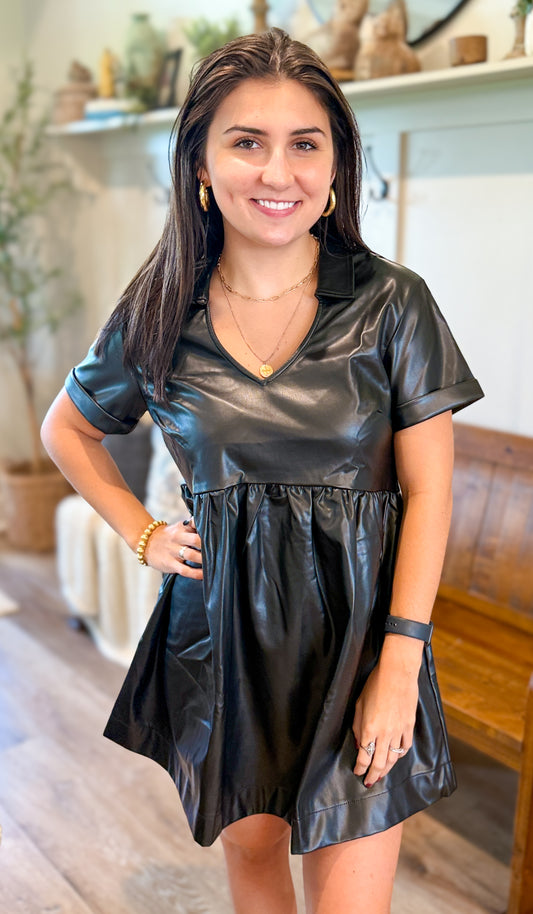 Black Pleather Dress