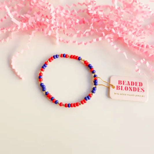 Red & Blue Sprinkle Bracelet