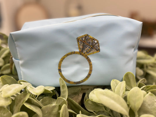 Blue Gold Ring Bag