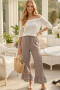 Brown Gingham Pants
