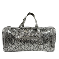 Silver Python Duffel Bag