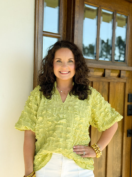Pistachio Textured Top