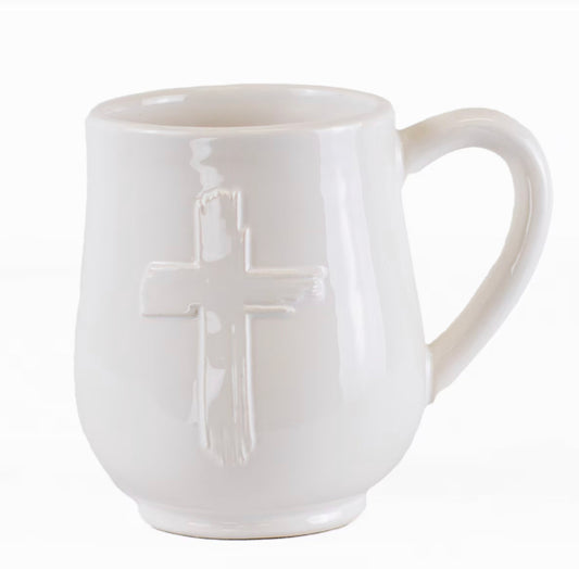 Cross Embossed Coffee Mug