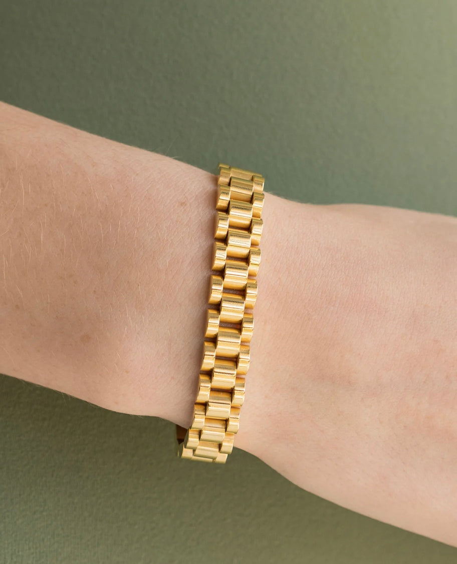 Brenda Grands Jewelry - Gold Watch Band Bracelet