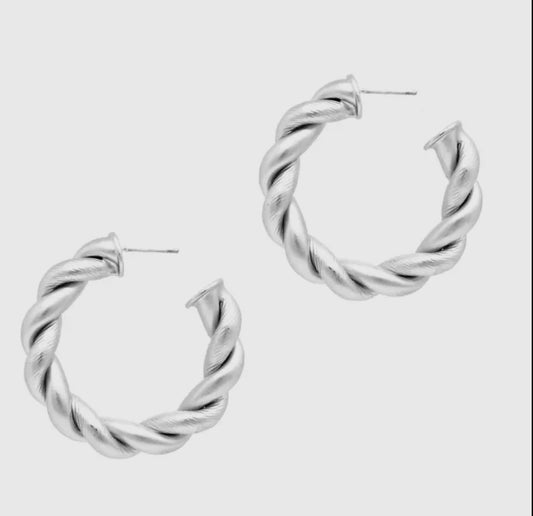 Riley Braided Hoop Earrings