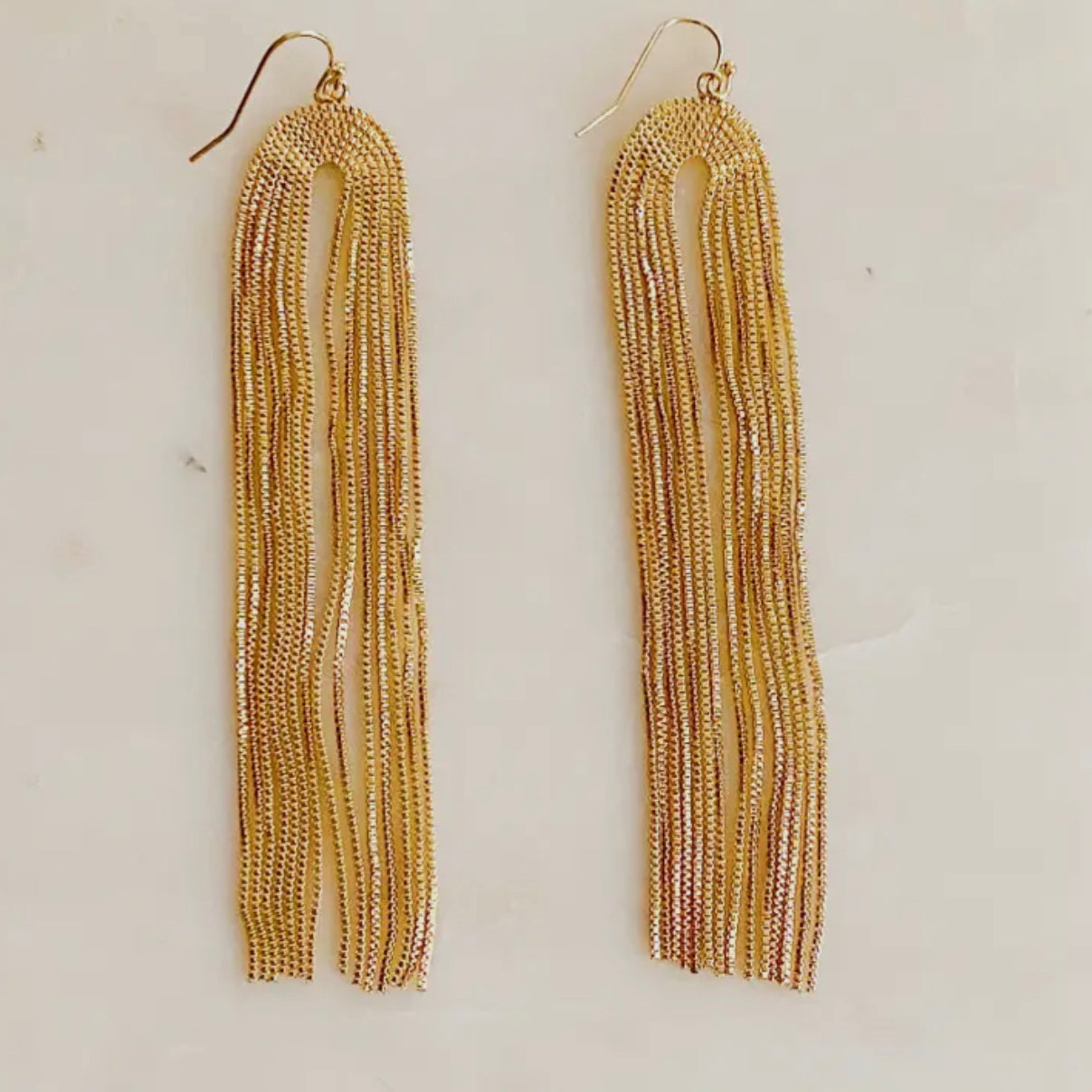 Strands Of Chain Drop Earrings