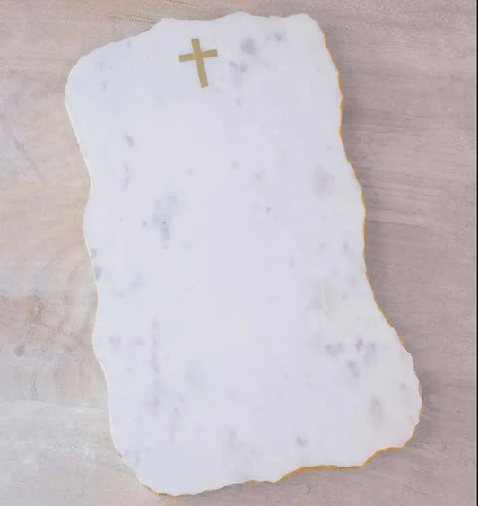 Cross Marble Serving Board