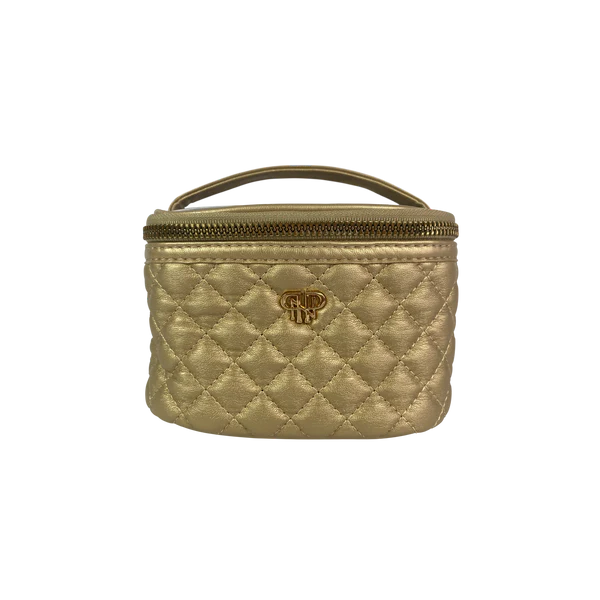 Getaway Jewelry Case Gold Quilted