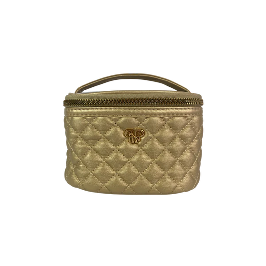 Getaway Jewelry Case Gold Quilted