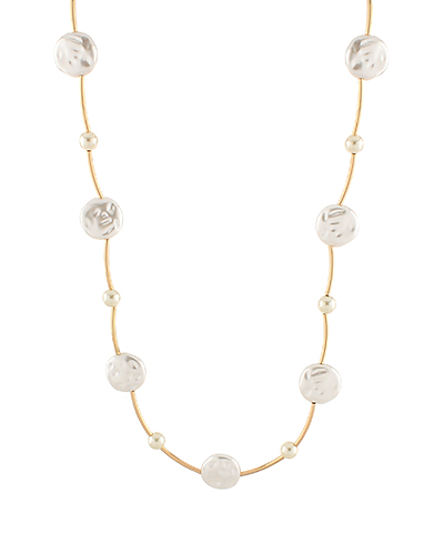 Flat Round Pearl Necklace