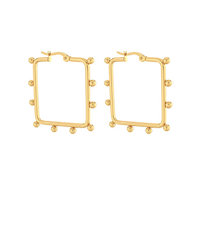 Square Dot Beaded Earrings