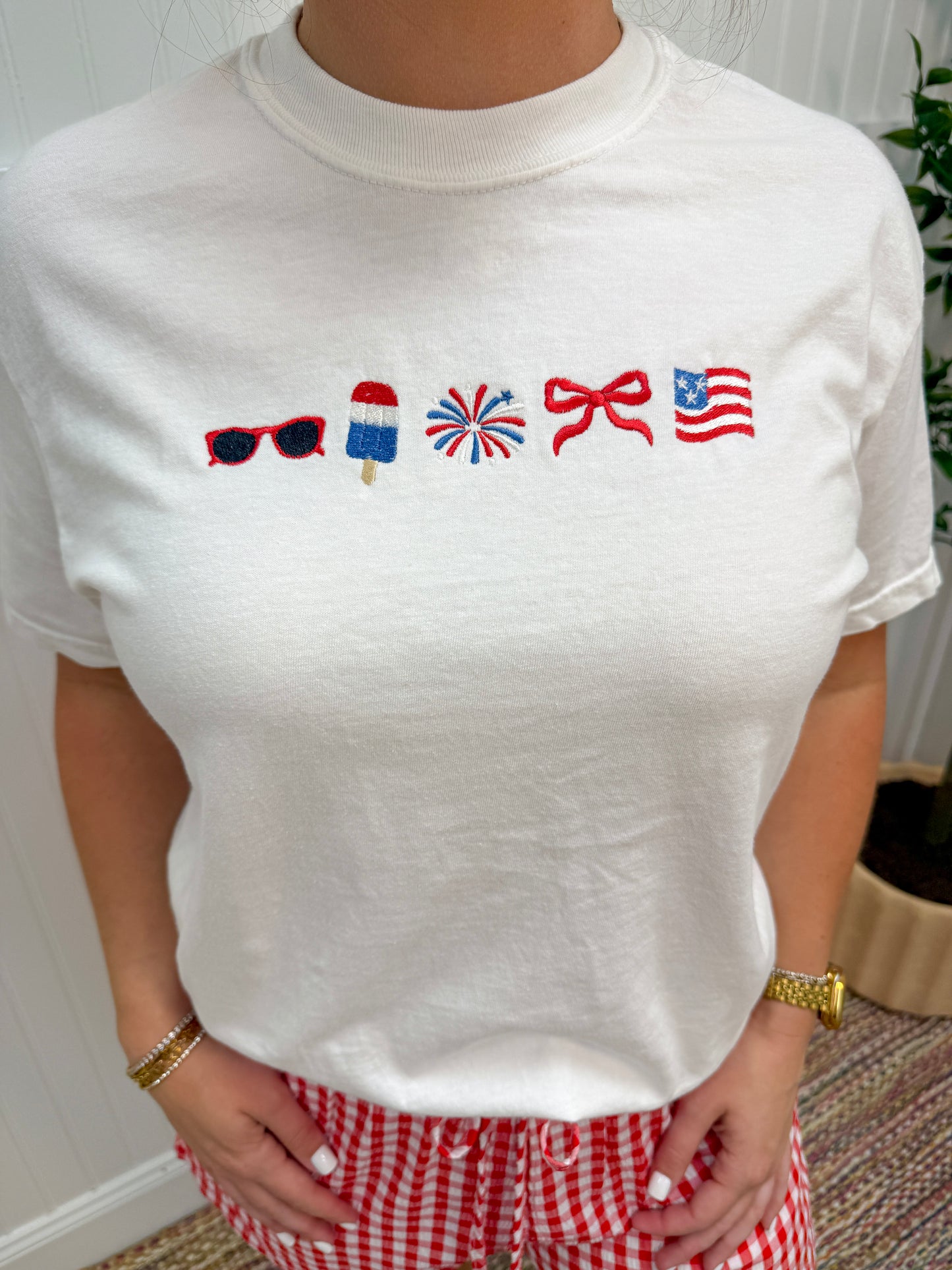 Patriotic Icon Embroidery Tee