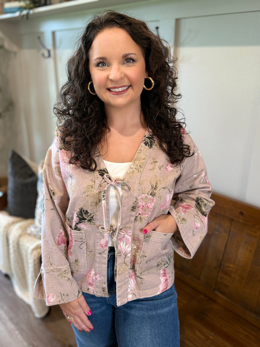 Mocha Floral Shacket