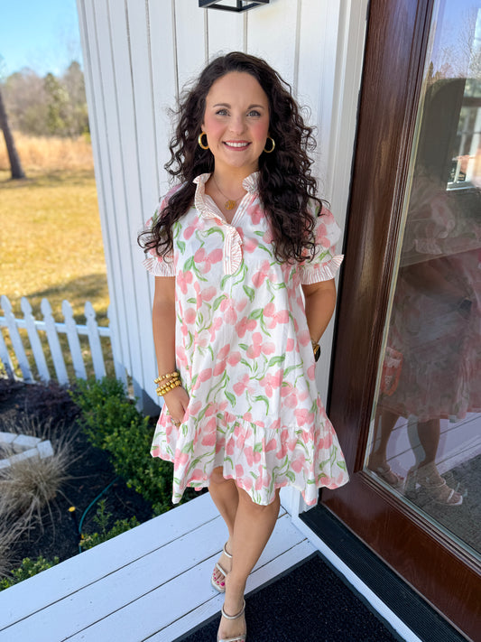 Pale Pink Floral Dress