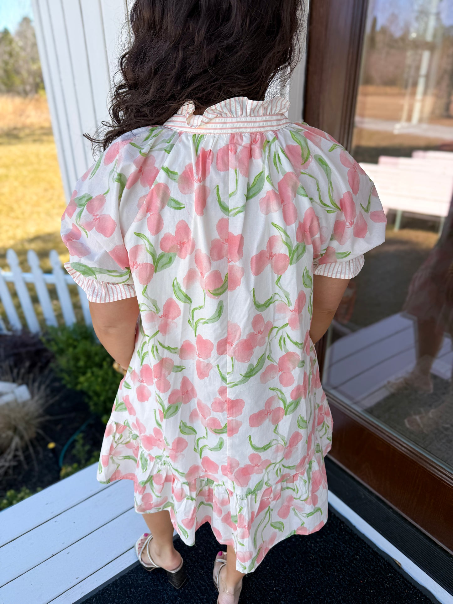 Pale Pink Floral Dress
