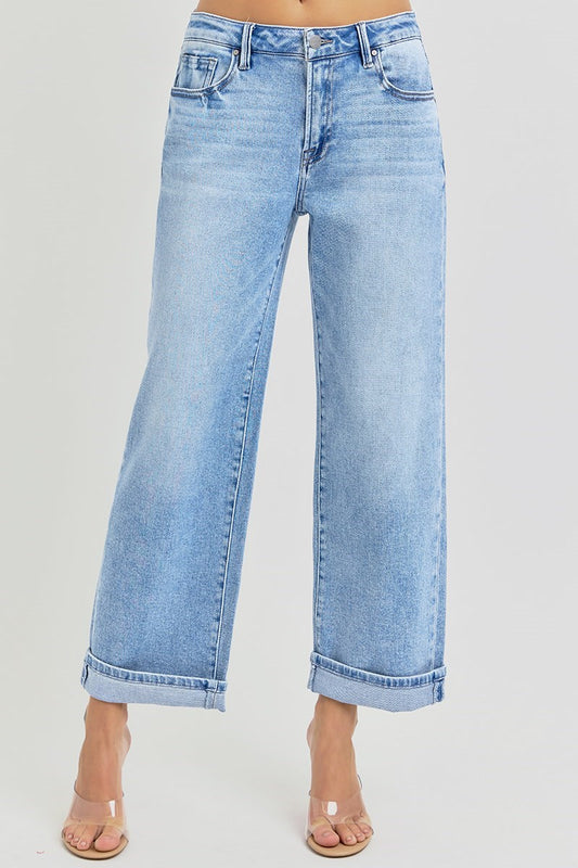 Light Barrel Cuff Jeans