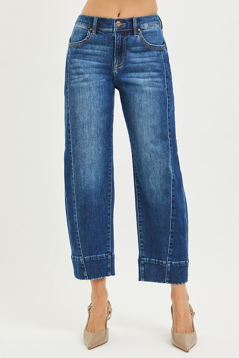 Slouch Crop Barrel Jeans