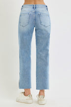 Side Slit & Ribbon Jeans