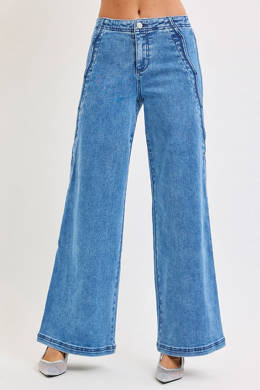 Scalloped Edge Jeans