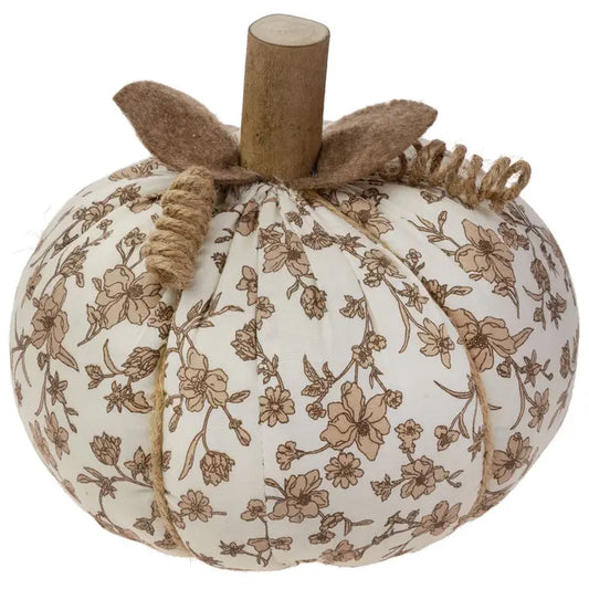 6.25 Floral Plush Pumpkin