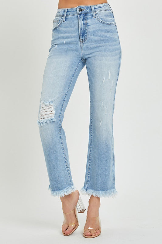 Frayed Bootcut Jeans