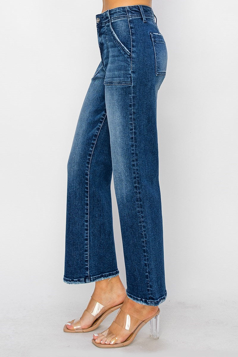 Flare Patch Pocket Jeans