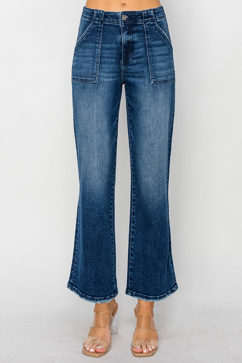 Flare Patch Pocket Jeans