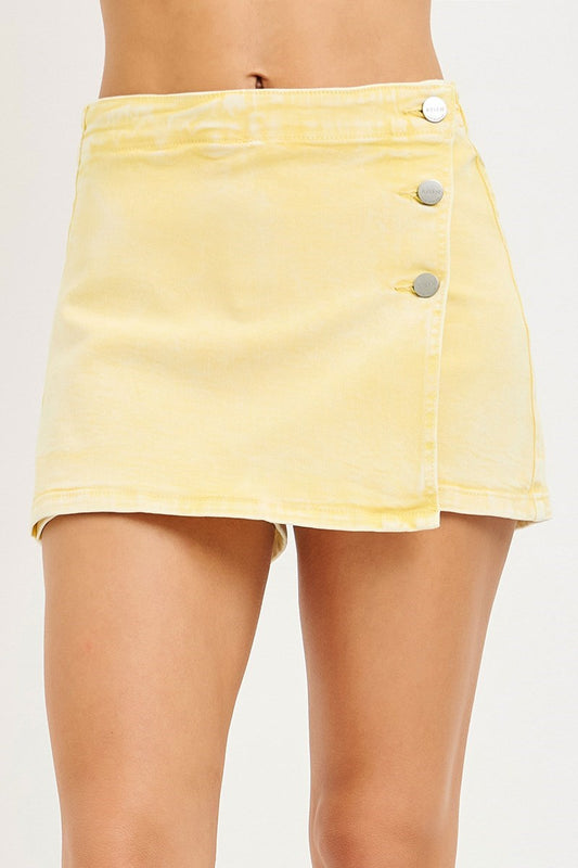 Banana High Rise Button Down Skort
