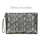 Silver Python Duffel Bag