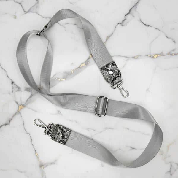 Silver Python Duffel Bag