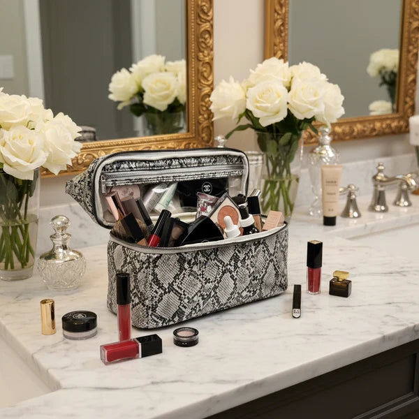Silver Python Stylist Bag
