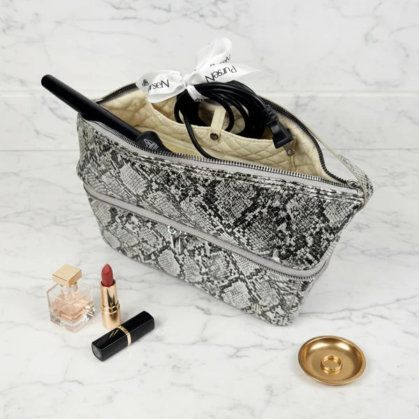 Silver Python Stylist Bag