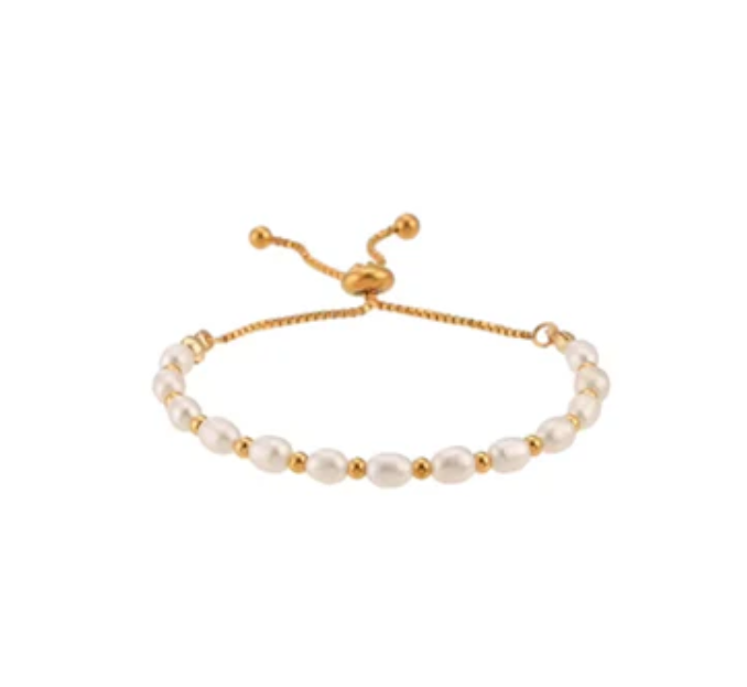 Aubrey Adele - Pearl Bolo Bracelet