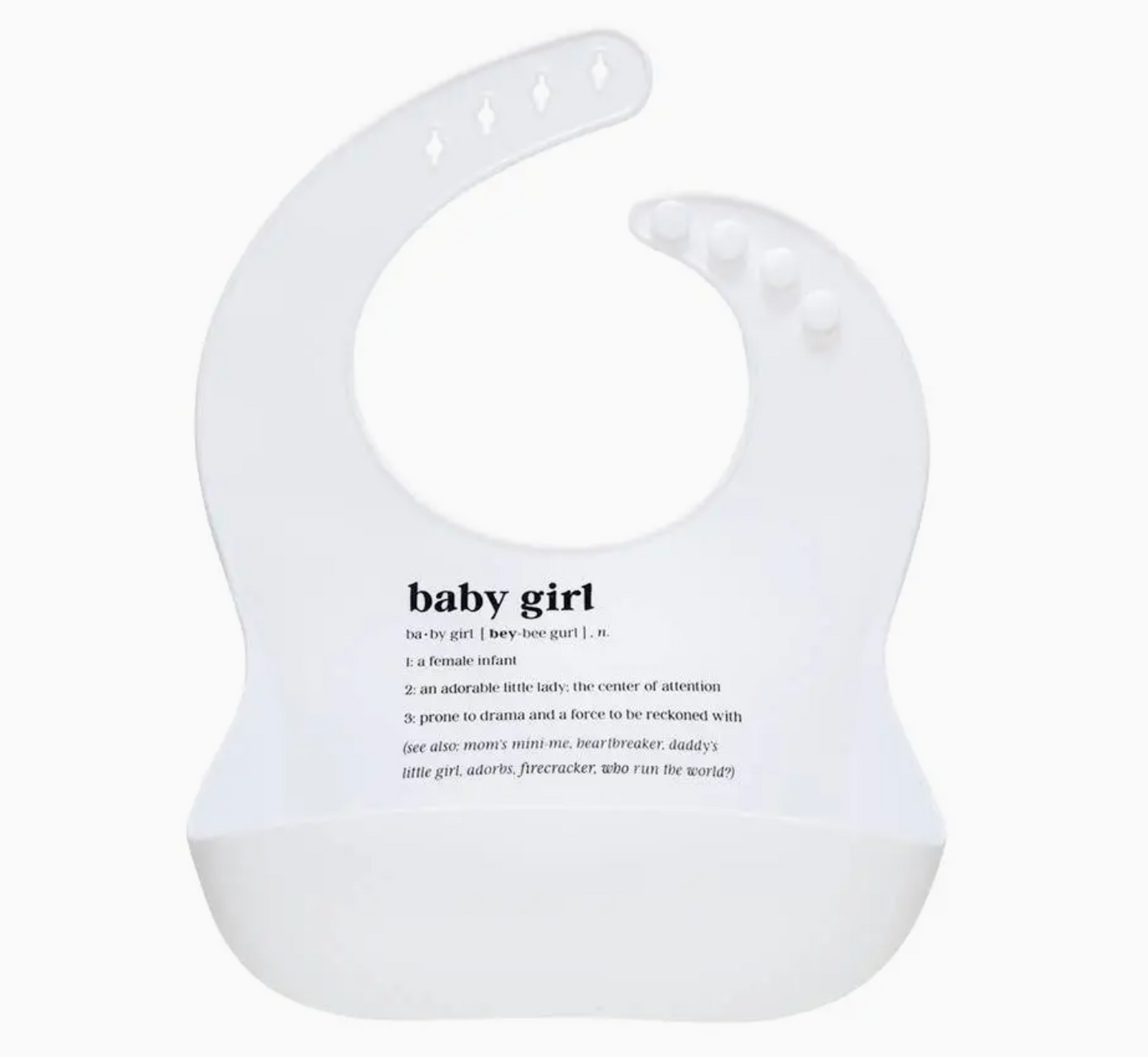 Baby Girl Silicone Bib