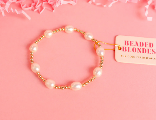 BB Ellie Pearl Bracelet in Gold